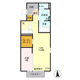 埼玉県さいたま市大宮区堀の内町3【アパート】の間取り