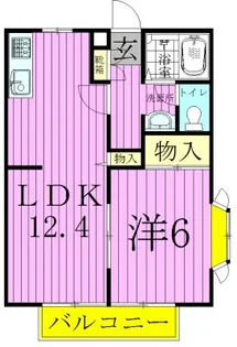 ペアーヒルズD【2階】の間取り