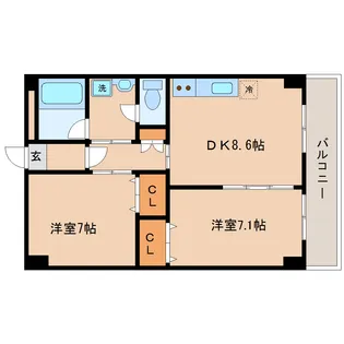 第4ジーオンビル【2階】の間取り