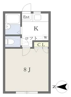 ホットハウス旭ヶ丘弐番館【1階】の間取り