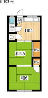蔵前町文化E棟【1階】の間取り