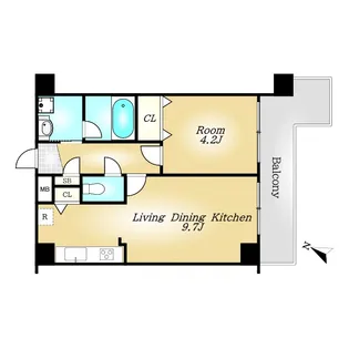 ヴェラハイツ武蔵小山【8階】の間取り