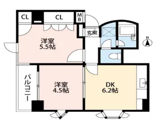 壱番館【4階】の間取り