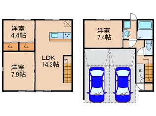 セラヴィ粕屋II【1階】の間取り