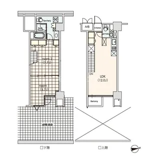 カスタリア芝公園【1階】の間取り