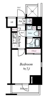 パークウェル蔵前【11階】の間取り