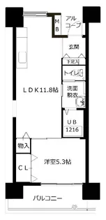 クラシオン木町22棟【13階】の間取り