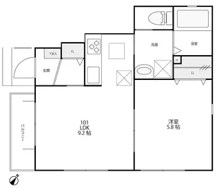 ラ・フェリーチェ神奈川新町【1階】の間取り