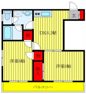 リコーハイツ【4階】の間取り