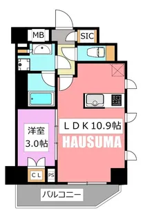 パークアクシス赤羽南【6階】の間取り