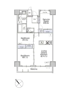 クラシアム神奈川台場【3階】の間取り
