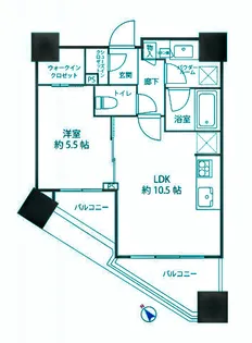 シティタワー武蔵小山 タワー棟【8階】の間取り