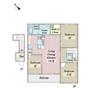 ファイン・アーツ【2階】の間取り