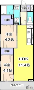 東京都杉並区井草5【マンション】の間取り