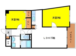 ビッグバード平野【5階】の間取り