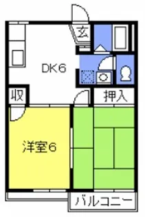 上青木ハイツ【2階】の間取り