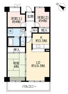 UR洛西センタープラザ【4階】の間取り