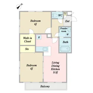 ハピネス【2階】の間取り