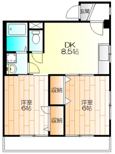 エバーグリーン【5階】の間取り