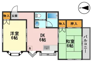 東京都江戸川区北小岩2【アパート】の間取り