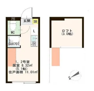 T-Raum滝野川【2階】の間取り