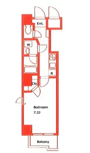 グランリーヴェル横濱三ツ沢公園【4階】の間取り