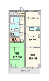 ジェナール読売ランド前【2階】の間取り