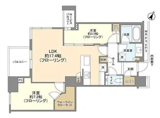 ブランズタワー文京小日向【7階】の間取り