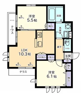 Rumah深大寺【1階】の間取り