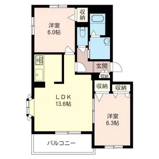 ソレイユ湘南D【3階】の間取り