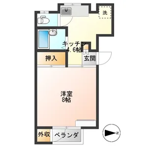 コーポ蜂屋【2階】の間取り