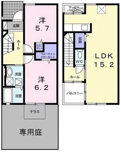 フィデール【1階】の間取り