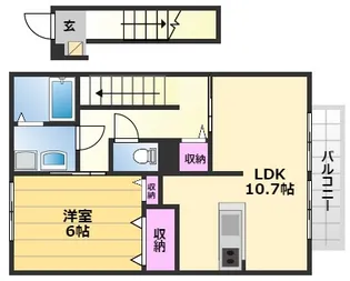 シンプルライフB【2階】の間取り
