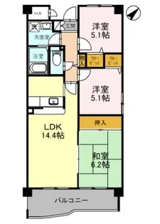 シャルマン木ノ元【3階】の間取り