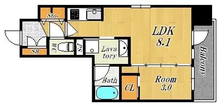 ジオエント福島野田レジデンス【2階】の間取り
