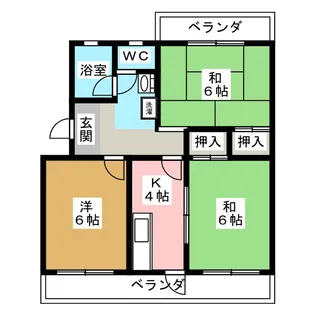 第1鞠子ロイヤルハイツ【3階】の間取り