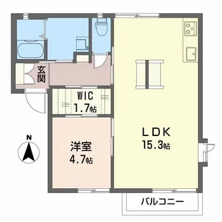 クレセントムーンA【2階】の間取り