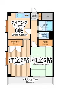 勝田マンション【2階】の間取り
