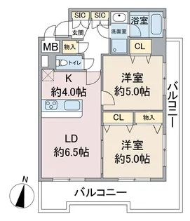 ブルーガーデン初音【3階】の間取り