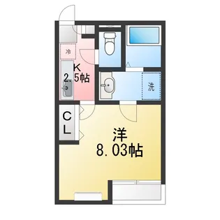 クレフラスト東仙台A【1階】の間取り