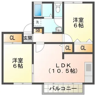GLAY B棟【2階】の間取り