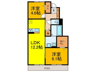 メゾン・ド・五条宮【1階】の間取り