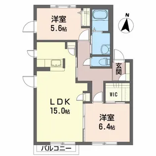 プロムナード南ヶ丘C【2階】の間取り