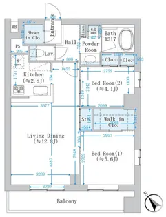 ブリーズ横浜公園【4階】の間取り