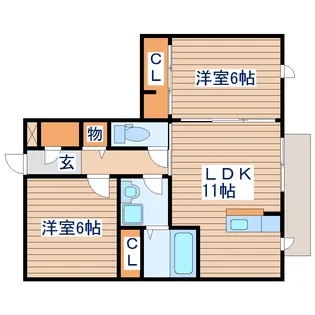 リアントゥール【3階】の間取り
