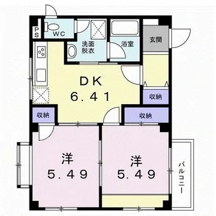 サンライズ飯山【2階】の間取り