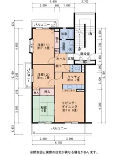 UR小金台団地1号棟【1階】の間取り