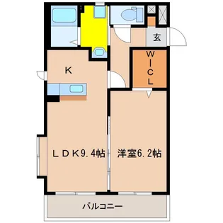デタント中村【3階】の間取り