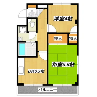 コーワエメラルドマンション【4階】の間取り