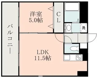 S FORT熊本呉服町【9階】の間取り